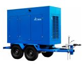 ТСС ЭД-400-Т400-2РПМ17 в погодозащитном кожухе на прицепе с АВР